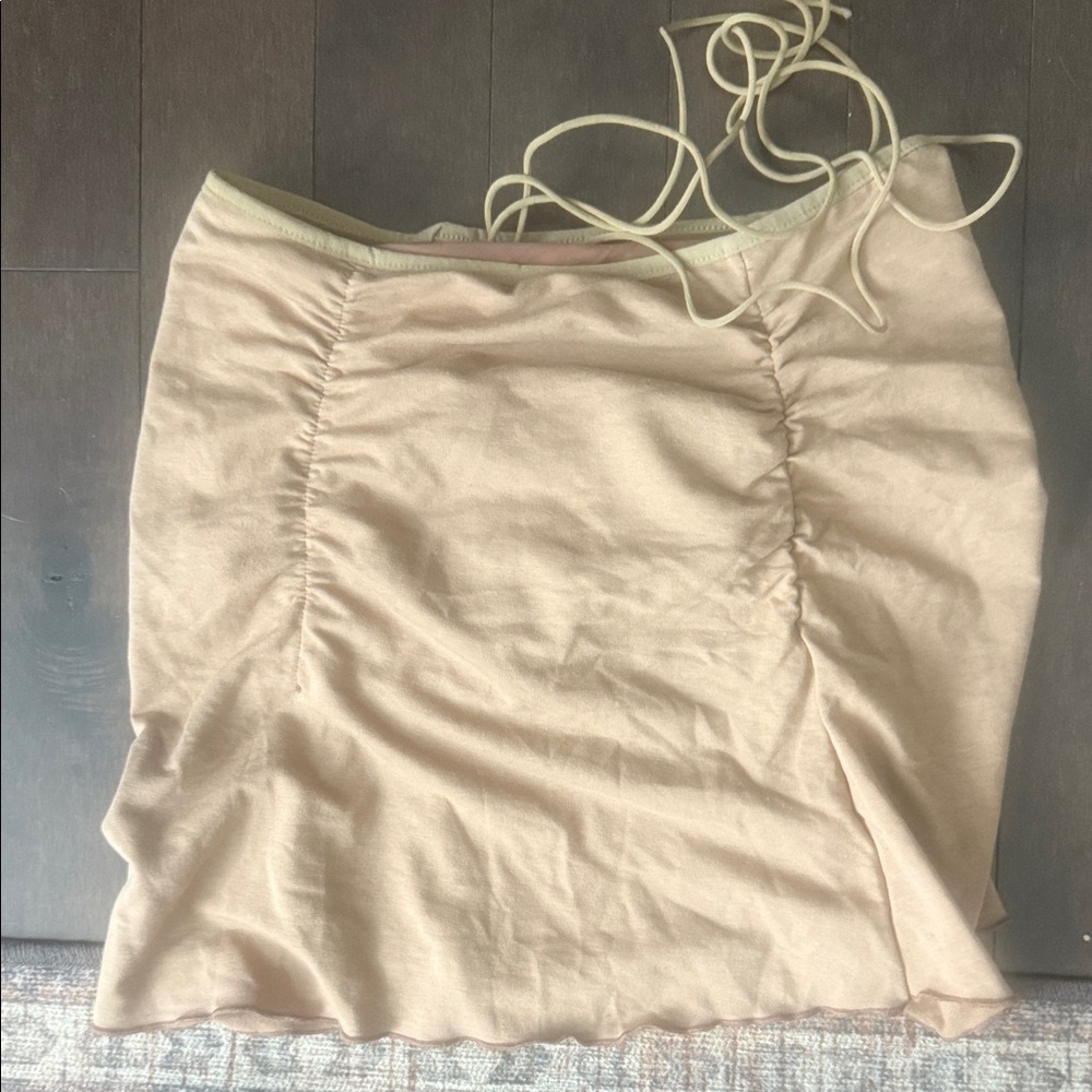 Elegant Beige Mini Skirt for Women